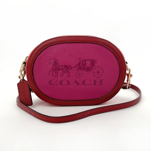 COACH C5777 Shoulder Bag Leather Pink Women's - Picture 1 of 10